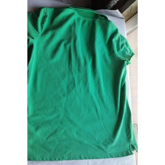 Womens Eddie Bauer Large Green Stretchy Polo Shirt - Picture 2 of 5